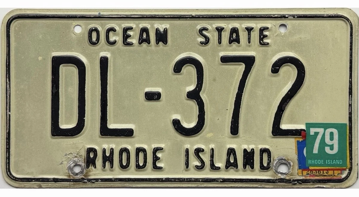 Mini Plaque D'immatriculation Vélo Vintage – Rhode Island 1954 – Métal USA