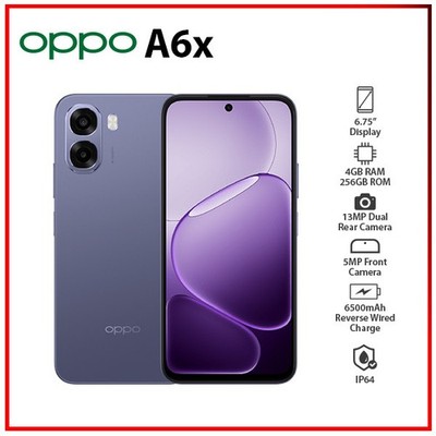 OPPO A6x 4GB+256GB PURPLE Global Ver. Dual SIM Unlocked Android