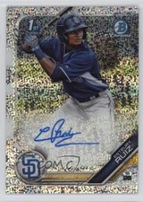 2019 Bowman Chrome Prospect Speckle Refractor /299 Esteury Ruiz Auto 1t0h