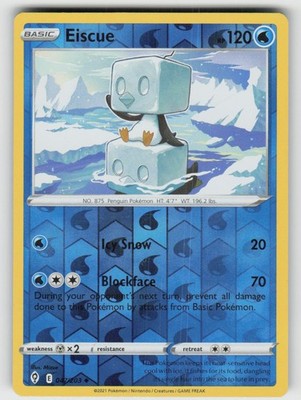 Reverse Holo Eiscue 047/203 Uncommon Evolving Skies Near Mint