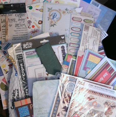 1lb+ STICKERS LOTS scrapbook chipboard mixed card making  letters embellishment