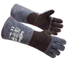 16 Inch Bite Proof Animal Handling Gloves Double Leather For Dog Cat Reptile