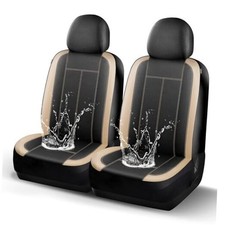 Neoprene Waterproof Car Seat Covers, Premium Cloth Seat Two Front Black Beige