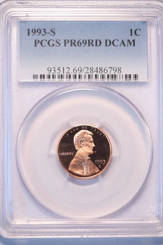 1993 S Lincoln Cent, Gem Proof, PGS PR69RD DCAM, Gorgeous Modern Lincoln Cent!