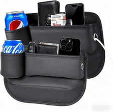 Car Seat Gap Filler Organizer with Cup Holder, 2 Pack Leather Seat Gap Storage B