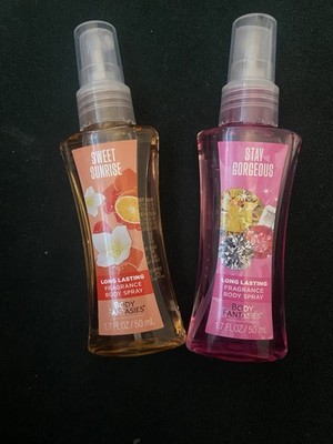 2x Body fantasies Sweet Sunrise & Stay Gorgeous Body Mist Körperspray 2x50ml neu