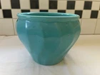 VINTAGE BAUER SWIRL BLUE TURQUOISE COLOR JARDINIERE POT 6" TALL
