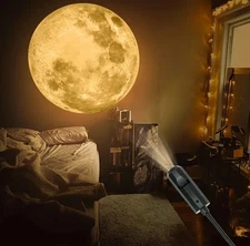 1pc USB Ceiling Moon & Earth Projection Atmosphere Light for Home Decor - NEW