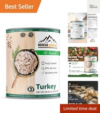 All Natural Canned Turkey 28 Oz   Fully Cooked, Ready to Eat White Meat   Pan...