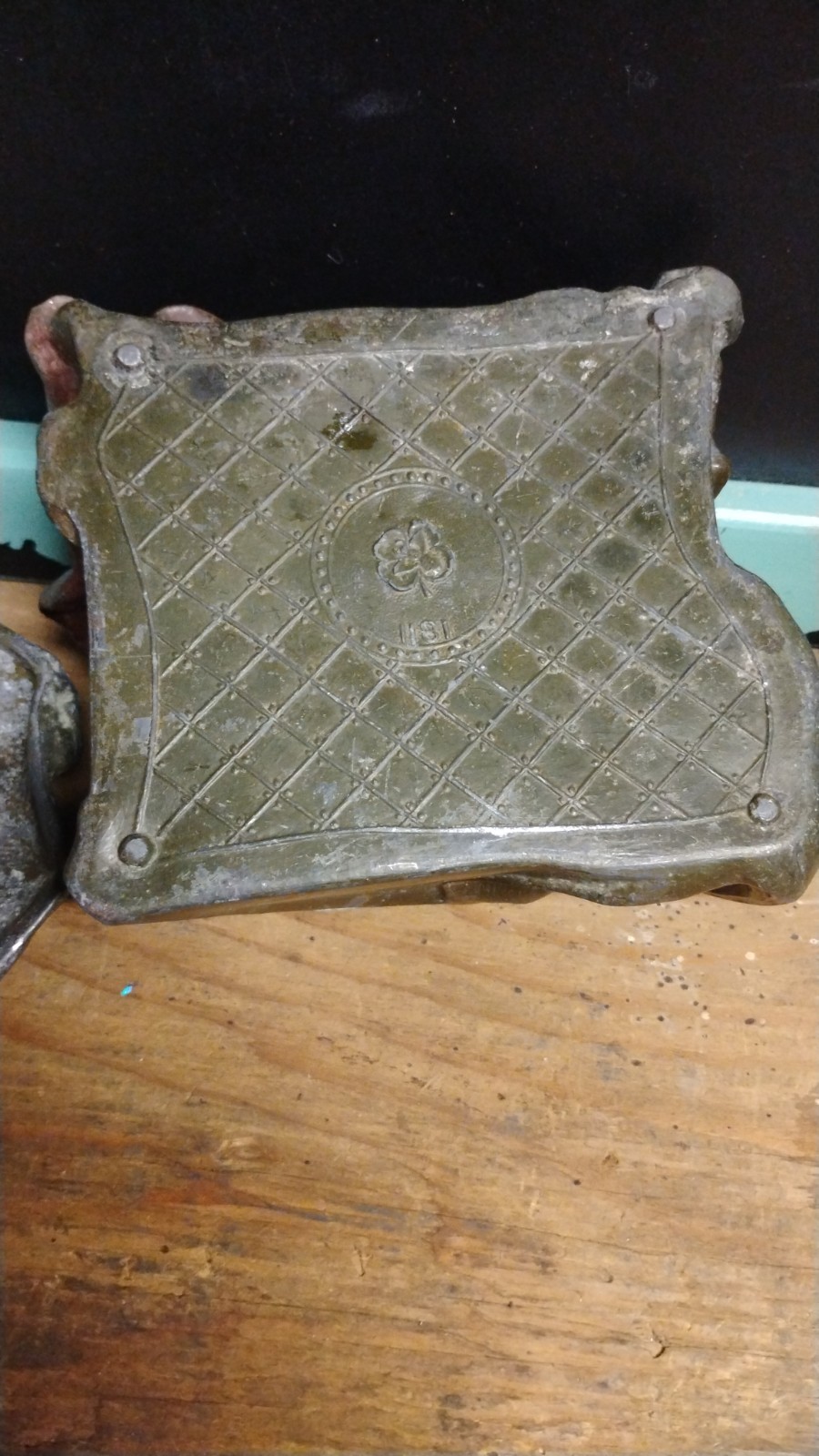 antique art nouveau bronze lady embossed  Jewelry Trinket container