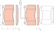GDB1645 TRW Brake Pad Set, Disc Brake for Alfa Romeo