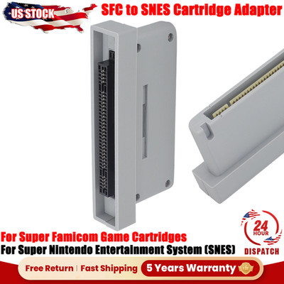 SFC   SNES Cartridge Adapter - For Super Nintendo & Super Famicom Plug-In Gray
