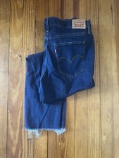 Levi's Women  s 724 High Rise Straight Leg Jeans, Dark Wash