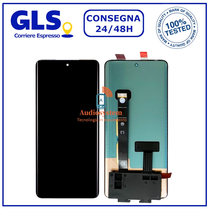 DISPLAY TOUCH SCREEN per MOTOROLA EDGE 40 NEO XT2307 VETRO SCHERMO INCELL NERO