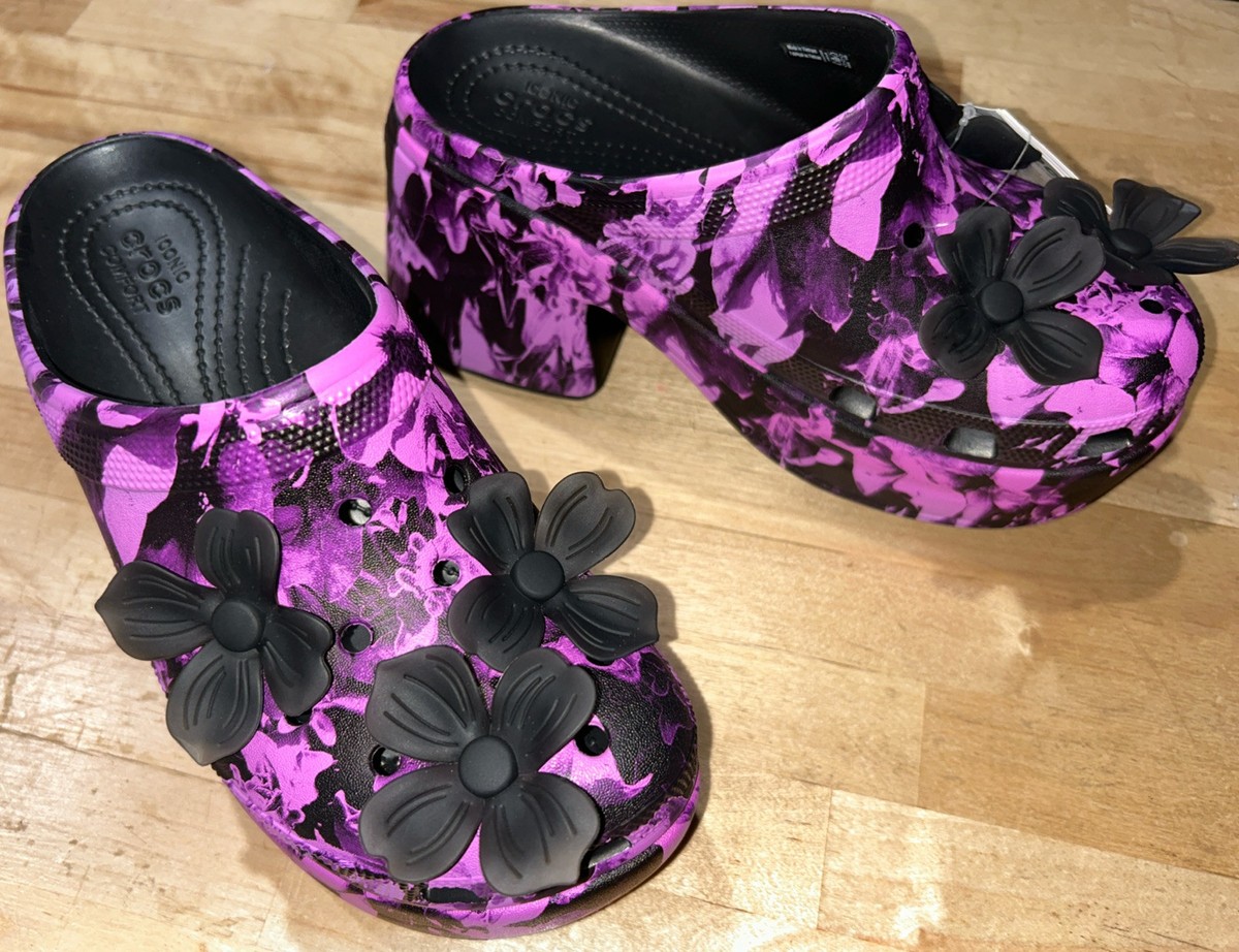 新品　crocs Sarah Synth Suede Clog W8 レア 2025年最新】クロックス sarah clogの人気アイテム - メルカリ
