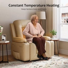 22" Power Lift Recliner Chair,Massage,Heat, Adjustable Reclining Chair,Ergonomic