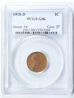 1918-D 1C Lincoln Wheat Cent G06 PCGS 21703269