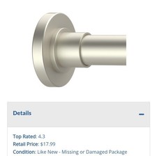 GXOACKJ Brushed Nickel Shower Curtain Rods 31-68 Tension Shower Bar