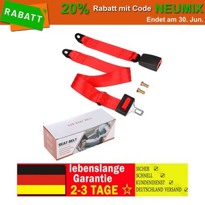 2-Punkt Sicherheitsgurt Beckengurt E4 Rot Automatik Stapler Baumaschine BUS