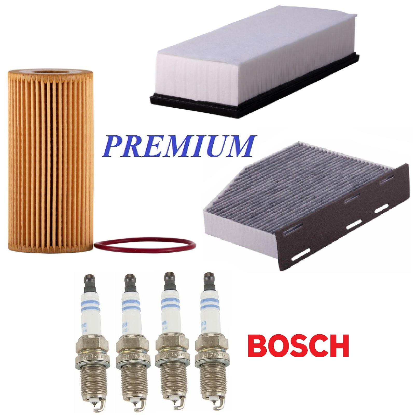 Tune Up Kit Air Cabin Oil Filter Spark Plug for VOLKSWAGEN PASSAT 2.0L ...