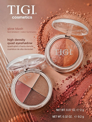 Lot Of 2- TIGI Quad Eyeshadow (Shade Love Affair)  & Glow Blush Shade Lovely Duo