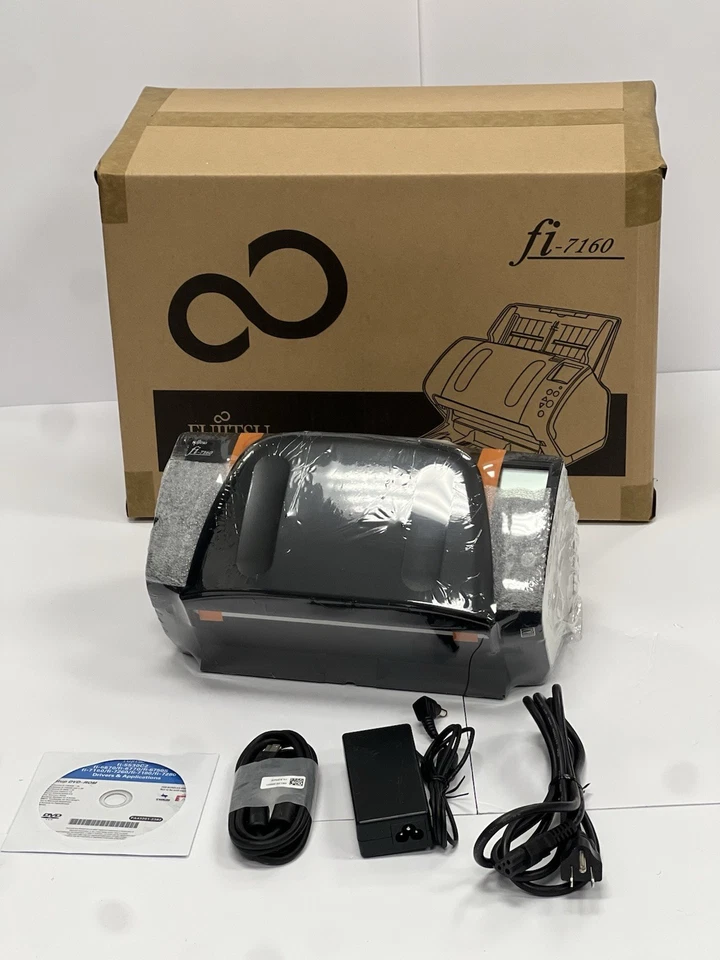 FUJITSU fi-7160 Color Duplex Workgroup Document Scanner AC adapter+USB+Setup DVD - Image 2 of 4