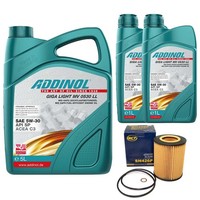MotoröL Set Addinol 5W-30 Giga Light MV 0530 LL 7 Liter + ÖLfilter FüR BMW 3Er