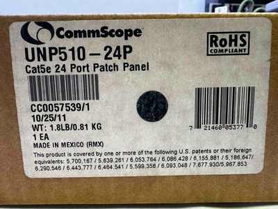 Lot of 26 CommScope 24 Port Cat 5E Patch Panel UNP510-24P New Sealed