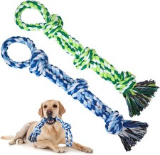  2 Pack Heavy Duty Dog Rope Toys-Large Tug  Chew Toy for Aggressive Chewers