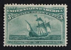 CKStamps: US Stamps Collection Scott#232 3c Columbian Mint HR OG