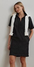 Ralph Lauren Denim Shift Dress Casual Minimalist Everyday XS