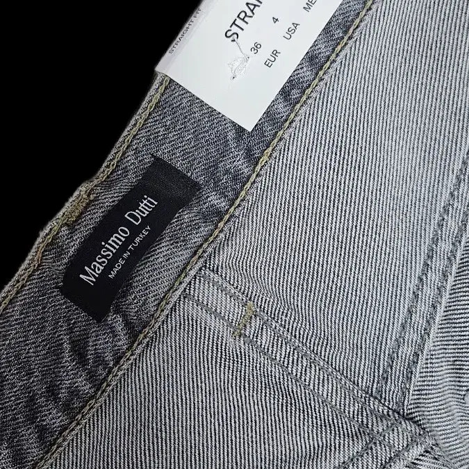 Massimo Dutti Straight Jeans Light Grey, New thumbnail 2