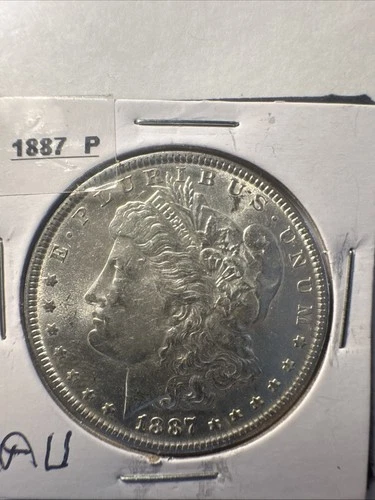 1887 Philadelphia Morgan Silver AU Condition Nice Coin