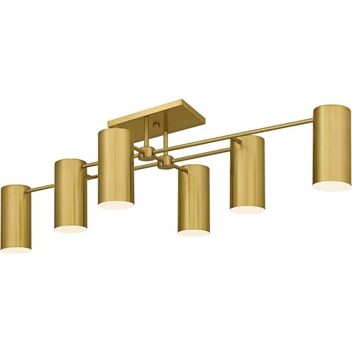 Brushed Gold  Semi-Flush Mount from the Foreland Collection - Picture 4 of 5