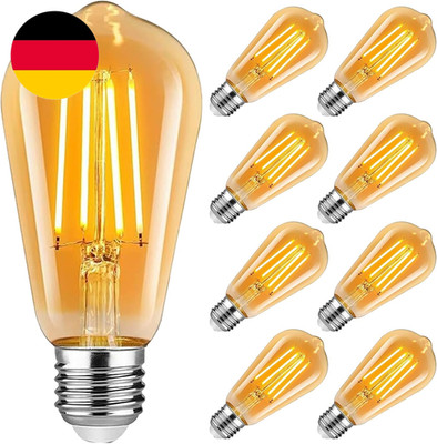 8Stück Edison Vintage Glühbirne, E27 6W LED Glühbirne Vintage Antike Glühbirne, 