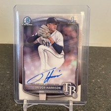 TREVOR HARRISON 2025 BOWMAN CHROME 1ST AUTOGRAPH BASE RAYS AUTO