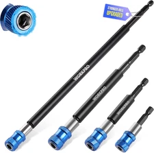 Drill Bit Extension Set, 4Pcs Magnetic Drill Screwdriver Bit Holder Extender wit