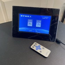 Dynex 7" Inch Black Digital Photo Frame Model DX-DPF7-10 w/ Power Cable  Remote