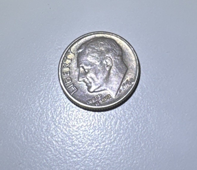 1962 D Roosevelt Dime 90% Silver 10c US Coin