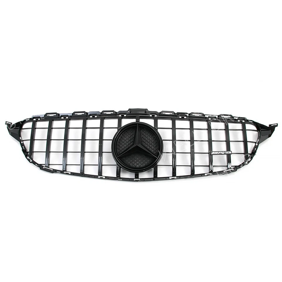 Grille Black Front Grill W/Emblem For Mercedes Benz W205 15-18 C300 C350 400 450 Foto 2 de 4