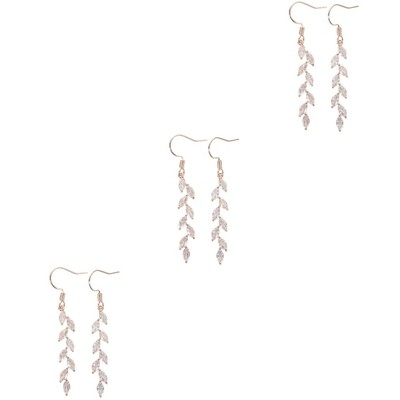  3 Pairs Ohrringe Für Damen Hängeohrringe Baumelnde Quastenohrringe