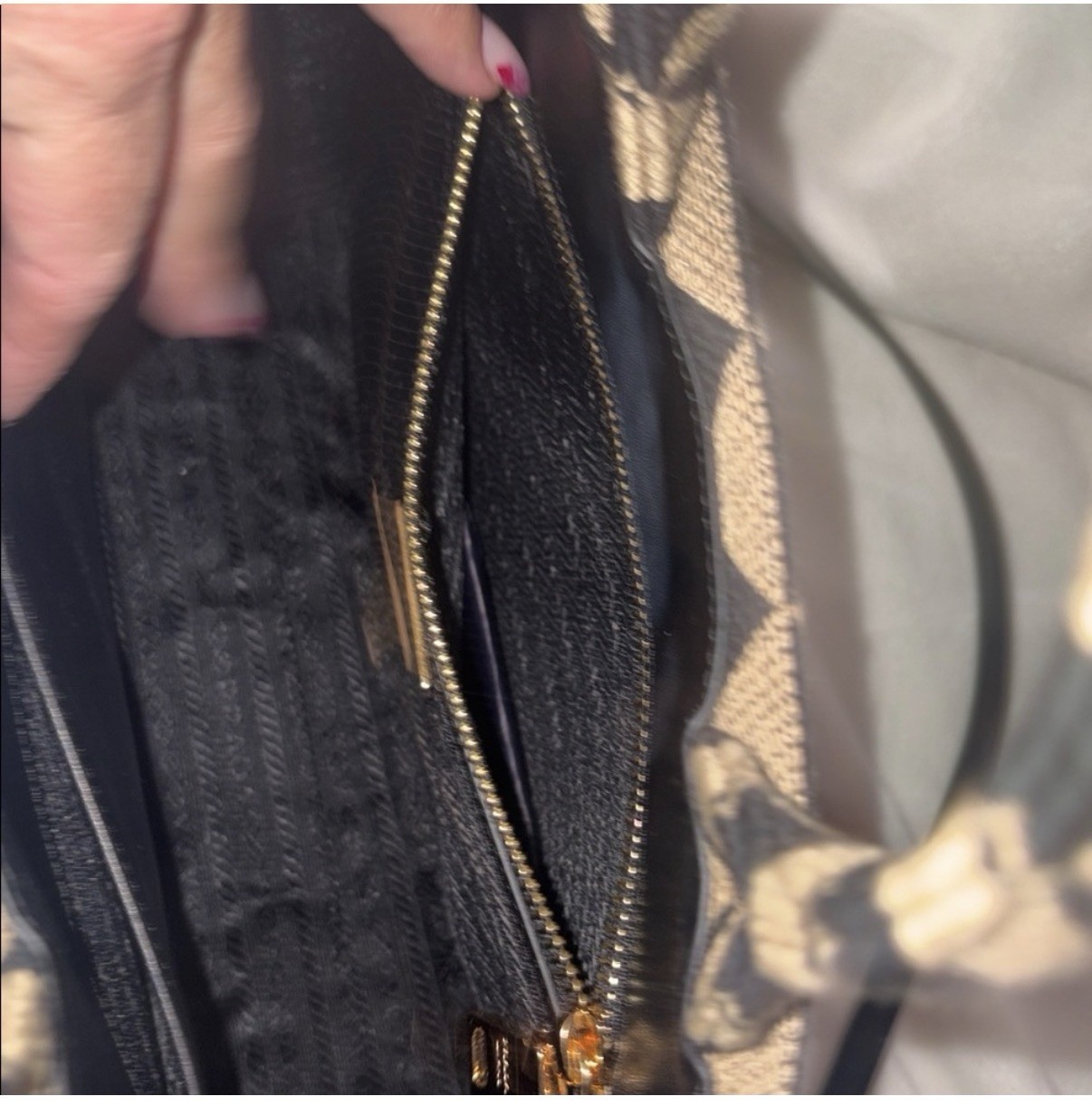 Small Tote Handbag Checkered - image 6