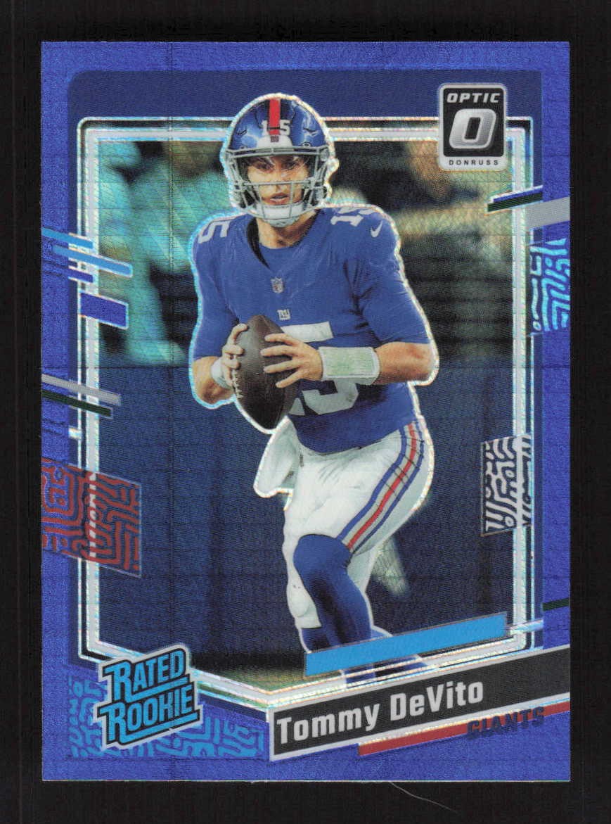 Tommy DeVito 2023 Donruss Optic Blue Hyper Rookie #280