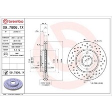 2X Brembo Bremsscheibe Vorderachse Xtra Line - Xtra für Ford Mazda