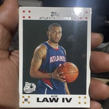 Topps Acie Law IV 2007-08 Rookie Atlanta Hawks NBA Basketball Card #11. rookie card picture