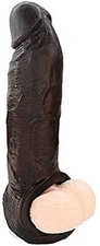Reusable Realistic Sleeve Extender Sheath for Men Male 8.7 in, Black