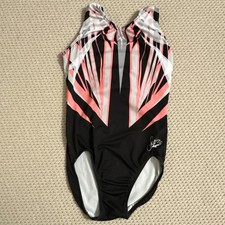 Simone GK Leotard Size AS Black grey pink Strappy Back