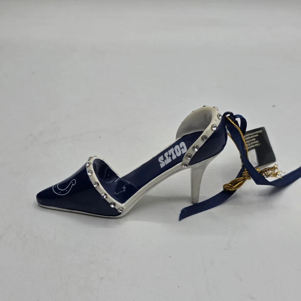 Indianapolis Colts Estrás Tacón Alto Adorno de Navidad NFL Fútbol Fan Regalo Foto 2 de 4