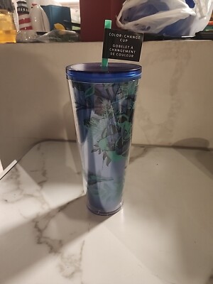 Starbucks 2022 Holiday Blue Berry Corsage Color Changing Venti Tumbler 24oz  Cup | eBay