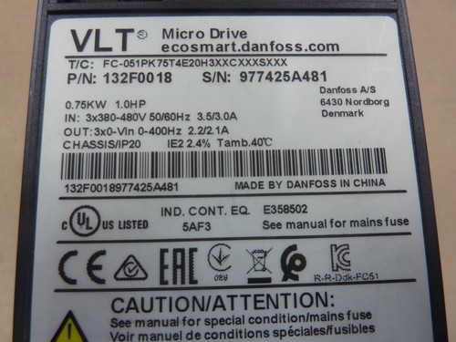 DANFOSS - VLT MICRO DRIVE -132F0018 - Foto 3 di 5